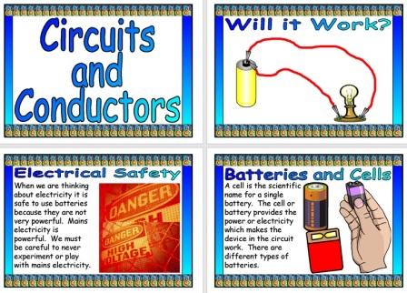 Free Printable Circuits and Conductors Science Display Posters