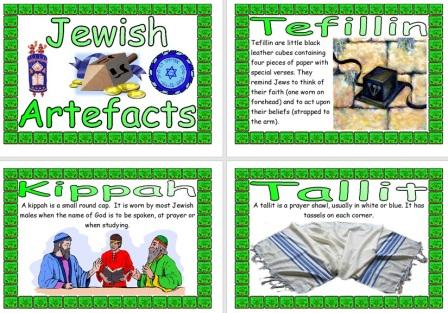 Free Printable Jewish Artefacts Information Posters for Children