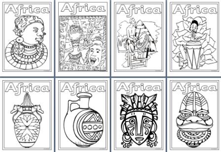 Africa Colouring Pages