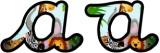 Free printable African Animals background cursive lettering sets.