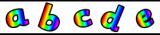 Rainbow letters a-z lowercase
