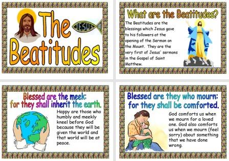 Free Printable The Beatitudes Explained set of Posters