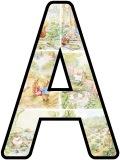 Free printable Beatrix Potter illustrations background instant display lettering sets for classroom display.