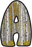 Free printable Silver Birch tree background instant display digital lettering sets for classroom display, scrapbooking etc.
