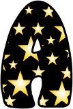 Black background with a gold star lettering sets for classroom display