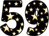 Black background with a gold star lettering sets for classroom display