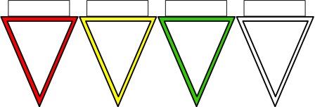 Blank solid colour outline bunting for classroom display.  Copy and paste multiples of just the colours you need.
