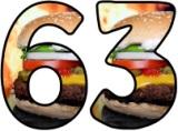 Cheeseburger background printable display lettering.