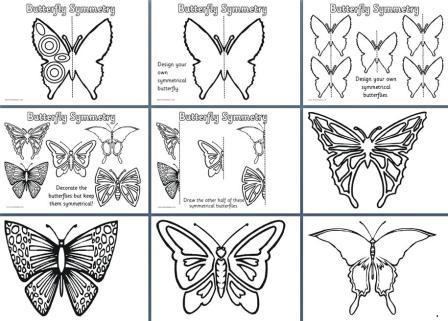Free Printable Maths Symmetry posters - Butterfly Symmetry worksheets