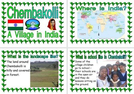 Free printable A Village in India Chembakolli Information Posters