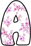 Cherry Blossom Sakura background printable lettering sets