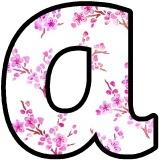 Cherry Blossom Sakura background printable lettering sets