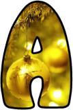 Gold baubles Christmas Letters