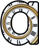 Spiral Clock Face background instant display digital lettering sets for classroom bulletin board display.