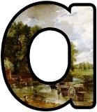 John Constable 'The Haywain' background lettering sets.