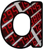 Free printable instant display lettering sets with a digital numbers background.