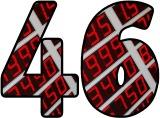Free printable instant display lettering sets with a digital numbers background.