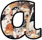 Free printable dogs background instant display lettering sets for classroom bulletin board display.