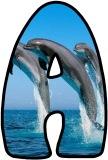 Free printable Dolphin background instant display lettering sets.
