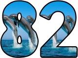 Free printable Dolphin background instant display lettering sets.