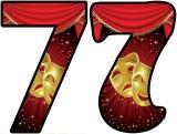 Drama, Comedy and Tragedy background printable lettering sets