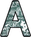 Printable lettering sets with an Economics Business Studies Theme