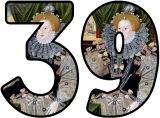 Free printable Elizabeth I, Tudor Queen background instant display lettering sets. Digital, printable letters for classroom display.