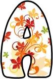 Free printable instant display lettering sets with a Fall, Autumn Leaves background.