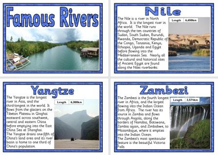 Famous Rivers of the World Poster Set