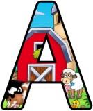 Printable Farm Animals Lettering Sets Farm Alphabet FREE