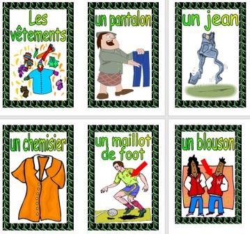 Free Printable French Clothes Posters