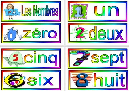 Free printable French Numbers