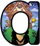 Free printable digital classroom display lettering with a Hansel and Gretel Fairytale background.  