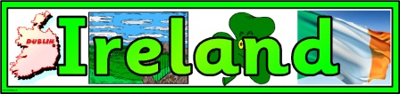 Free printable Ireland banner for classroom bulletin board display