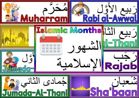 Free Printable Islamic Months Posters for Display