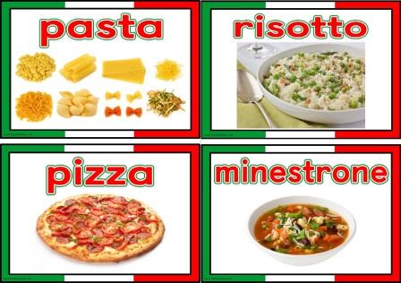 Free Printable Italian Foods Cards or Posters