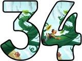 Free printable instant display digital lettering sets with a Jack and the Beanstalk background.