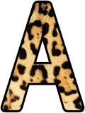 Free printable Jaguar Print Pattern background instant display digital lettering sets for display.