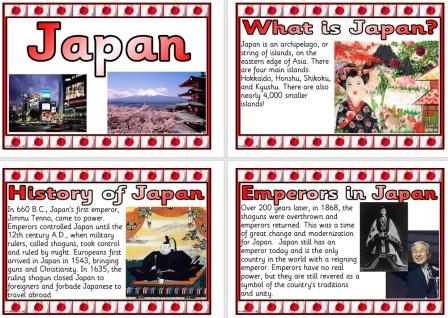 Free Japan Information Posters Geography Teaching Resource