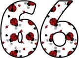 Ladybird printable numbers for display