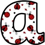 Ladybird, Ladybug background printable letters