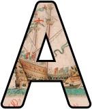 Free Mary Rose display lettering sets, digital letters