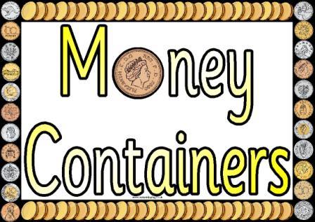 different money containers