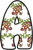 Free printable cute Monkey cartoon background instant display lettering set for classroom display, scrapbooking and banners.
