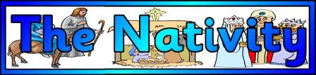 Free printable Christmas The Nativity Banner Teacher Resources