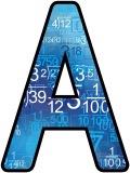 Free printable Maths, numbers, fractions, division background instant display lettering sets for classroom bulletin board display.