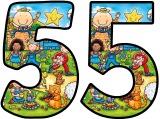 Free printable Nursery Rhyme Characters background instant display lettering sets for classroom display.