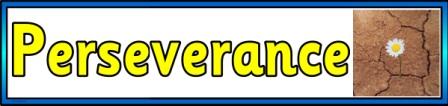 Free printable Perseverance Banner Religion Virtues