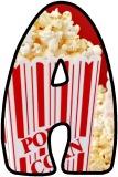 Free printable popcorn display lettering sets for classroom bulletin board display.