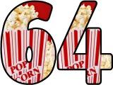 Free printable popcorn display lettering sets for classroom bulletin board display.